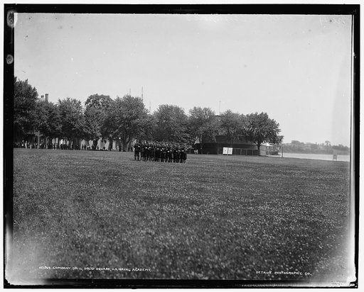 Company drill, solid square, U.S. Naval Academy