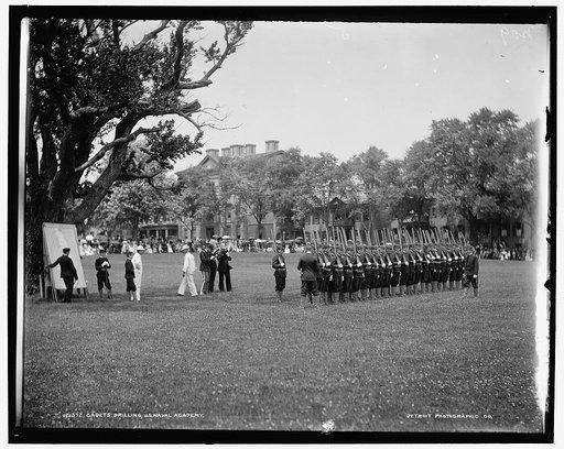 Cadets drilling, U.S. Naval Academy