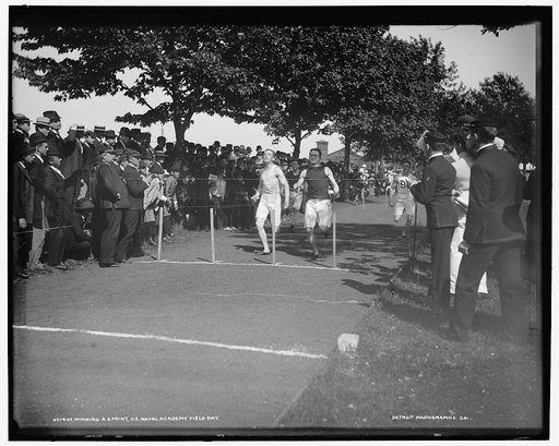 Winning a sprint, U.S. Naval Academy field day