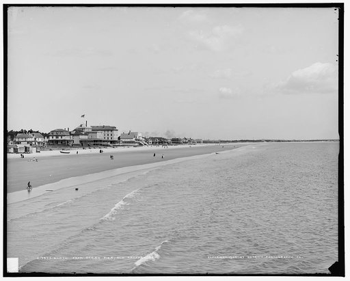 North from ocean pier, Old Orchard, Me.