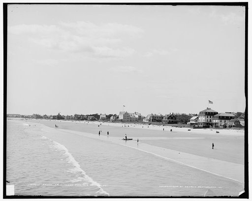 South from ocean pier, Old Orchard, Me.