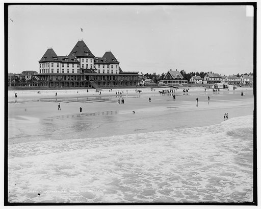 Fiske House and beach, Old Orchard, Me.