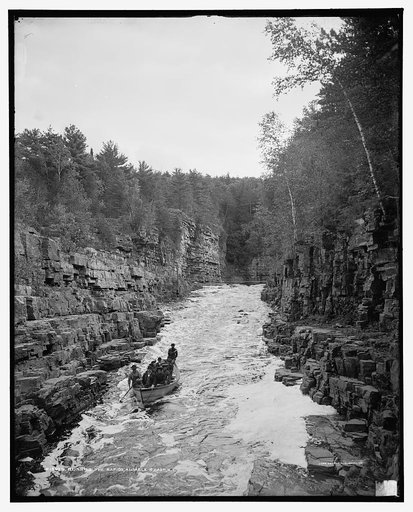 Running the rapids, Ausable Chasm, N.Y.