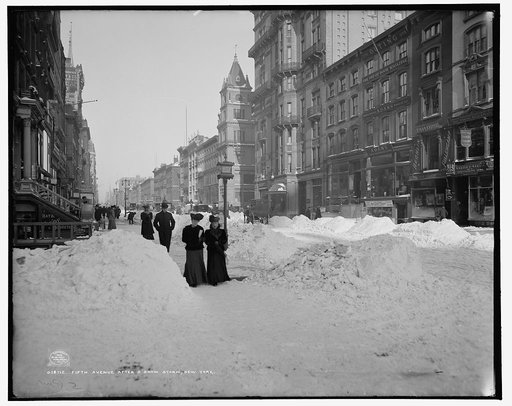 Fifth Avenue after a snow storm, New York
