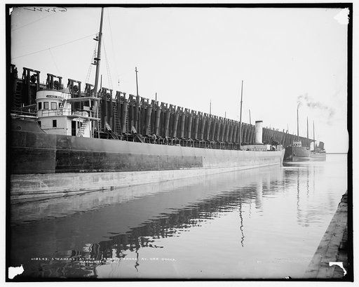 Steamers at the South Shore Ry. ore docks, Marquette, Mich.