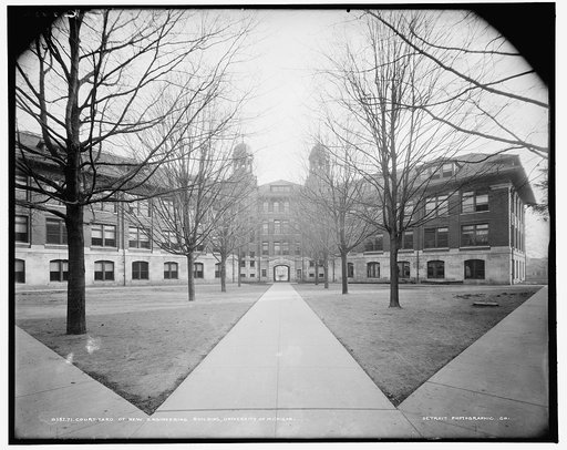 Court-yard of new Engineering Building, University of Michigan