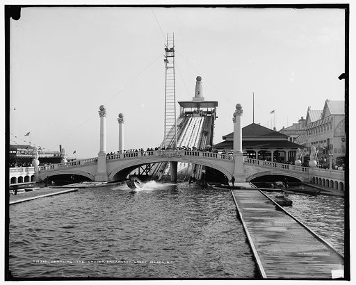 Shooting the chutes, Dreamland, Coney Island, N.Y.