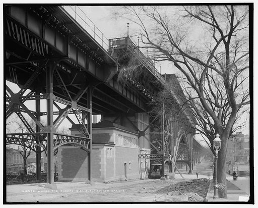 Where the subway is an elevated, New York City
