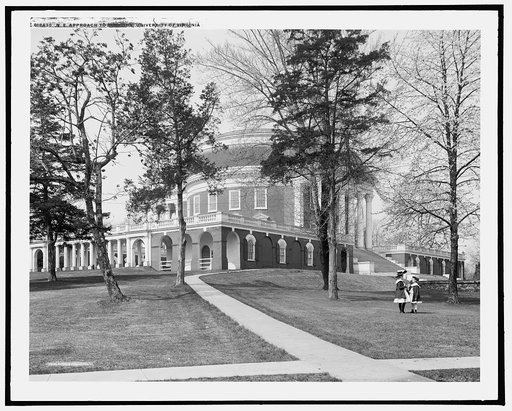 N.E. approach to Rotunda, University of Virginia