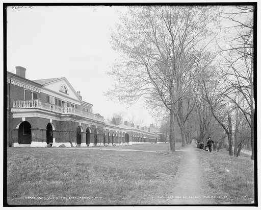Path along the East Range, U. of Va.