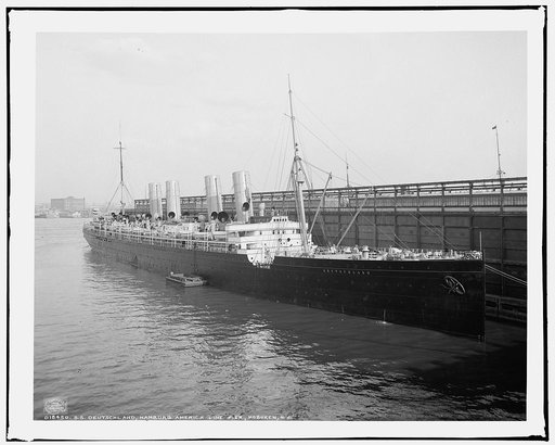 S.S. Deutschland, Hamburg America line pier, Hoboken, N.J.