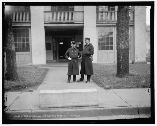 Capt. Jos. N. Miller and Capt. Theo Kane at Brooklyn Navy Yard