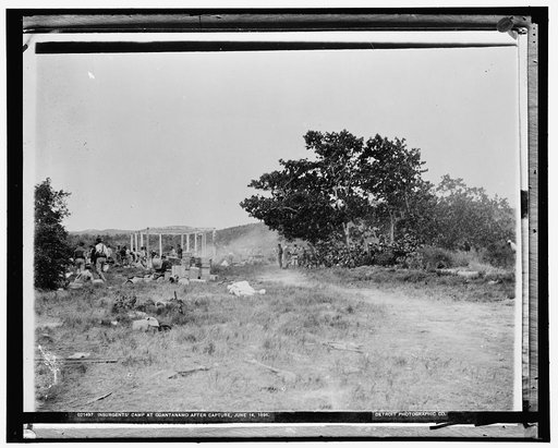 Insurgents' camp at Guantanamo after capture, June 14, 1898