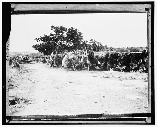 Insurgents' camp at Guantanamo after capture, June 14, 1898