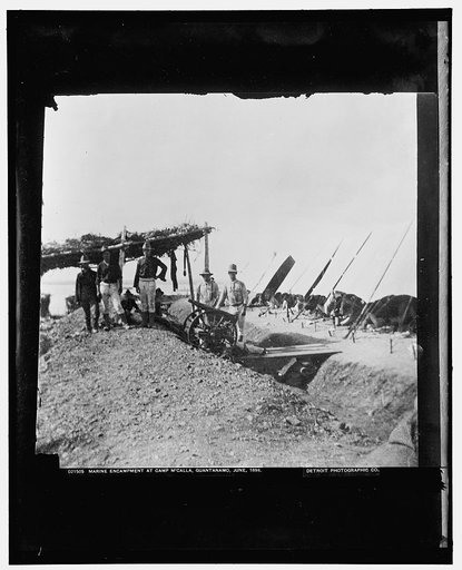 Marine encampment at Camp M'Calla [i.e. McCalla], Guantanamo, June 1898