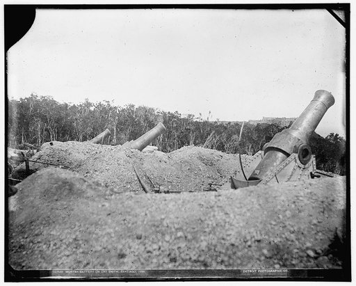 Mortar battery on Cay Smith, Santiago