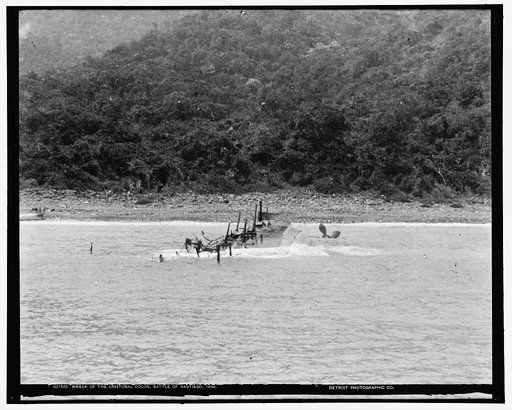 Wreck of the Cristobal Colon, Battle of Santiago, 1898