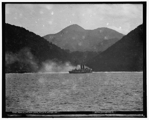 Wreck of the Maria Teresa, Battle of Santiago, 1898