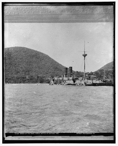 Wreck of the Maria Teresa, Battle of Santiago, 1898
