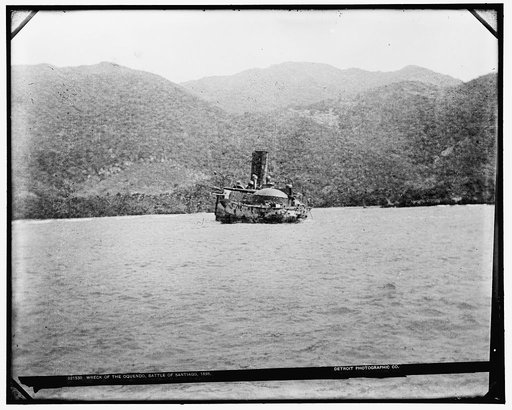 Wreck of the Oquendo, Battle of Santiago, 1898