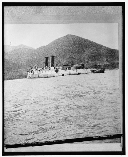 Wreck of the Oquendo, Battle of Santiago, 1898