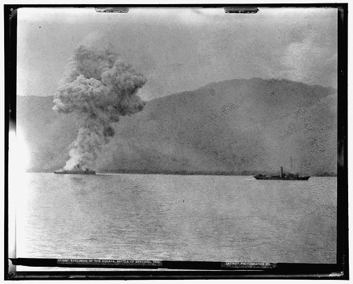 Explosion of the Vizcaya, Battle of Santiago, July 3, 1898