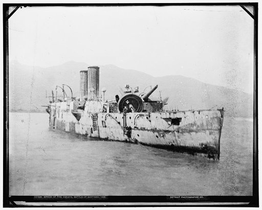 Wreck of the Vizcaya, Battle of Santiago, 1898