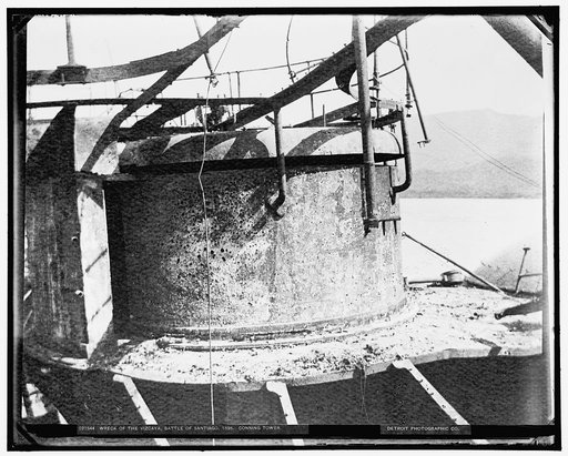 Wreck of the Vizcaya, Battle of Santiago, conning tower, 1898