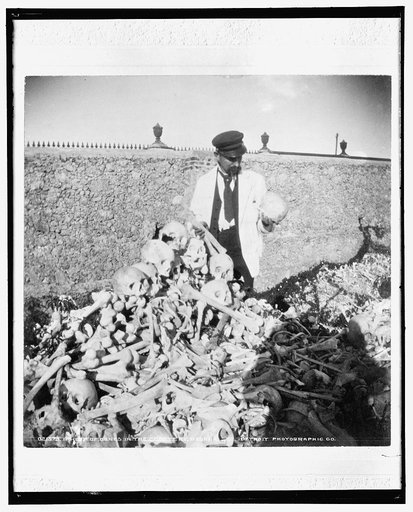 A Heap of bones in the cemetery [Necropolis Cristobal Colon], Havana