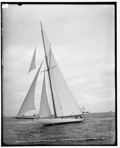 Columbia before start, Oct. 1, 1901
