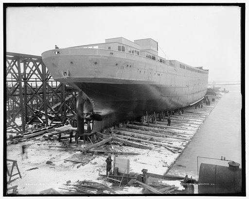 S.S. Tionesta on the ways, Dec. 15, 1902