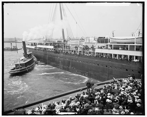 S.S. Majestic, outward bound farewells