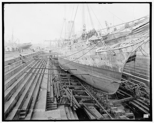 Mayflower, President Roosevelt's [i.e. Theodore Roosevelt's] yacht, Brooklyn Navy Yard