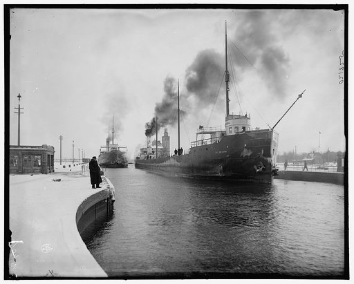 A Winter's day at the locks, Sault Ste. Marie
