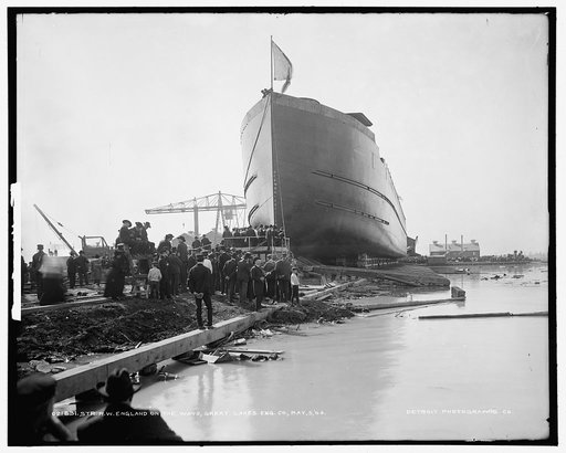 Str. R.W. England on the ways, Great Lakes Eng. Co. [i.e. Engineering Works], May 5, 1904