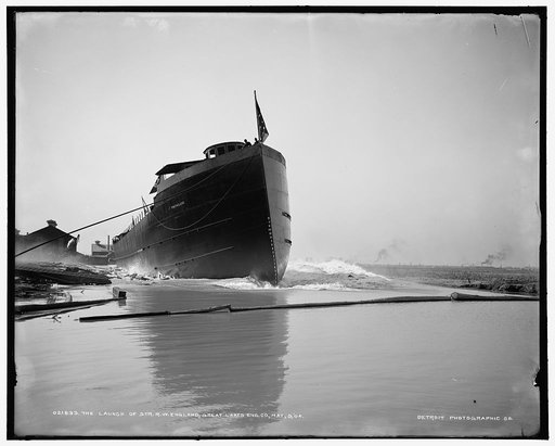 The Launch of Str. R.W. England, Great Lakes Eng. Co. [i.e. Engineering Works