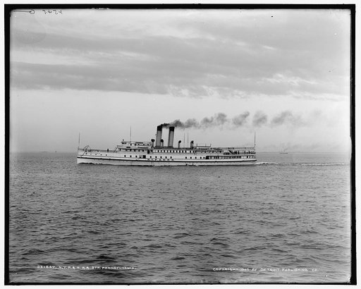 N.Y.P. & N. R.R. [i.e. New York, Philadelphia and Norfolk Railroad] Str. Pennsylvania