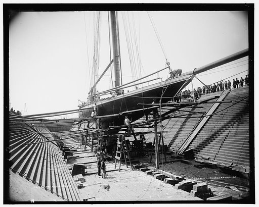 Valkyrie III in drydock