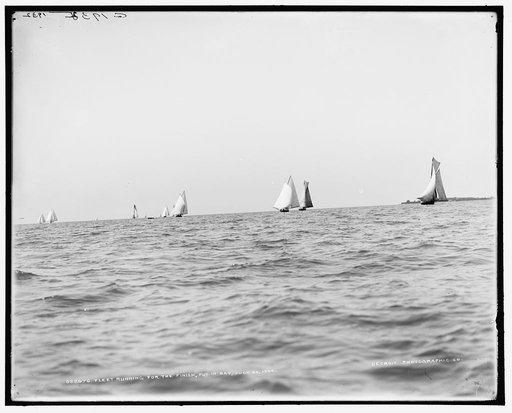 Fleet running for the finish, Put-in-Bay