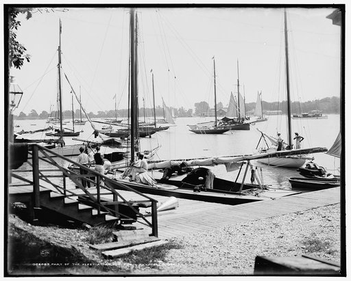 Part of the fleet at anchor, Put-in-Bay