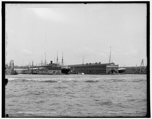 Hamburg-American Line piers, Hoboken, N.J.