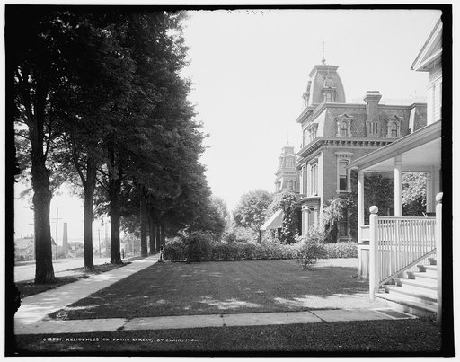 Residences on Front Street, St. Clair, Mich.