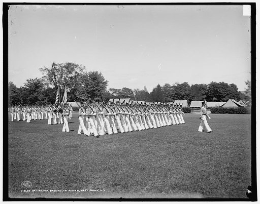 Battalion passing in view, [United States Military Academy], West Point, N.Y.