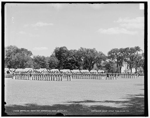 Battalion ready for inspection, [United States Military Academy], West Point, N.Y.