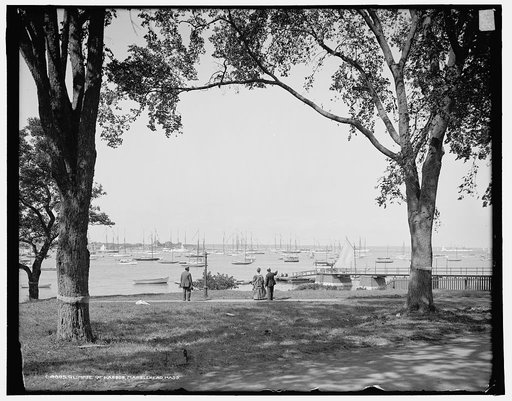 Glimpse of harbor, Marblehead, Mass.