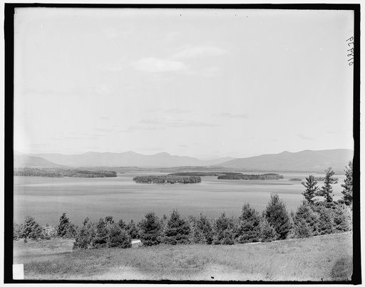 Looking toward Mt. Washington from Kimball's Castle, Lake Winnipesaukee, N.H.