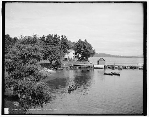 Cove and boat landing, Weirs, Lake Winnipesaukee, N.H.