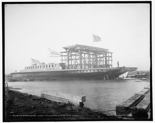 Str. Detroit, Michigan Central Transfer, bow quarter after launch