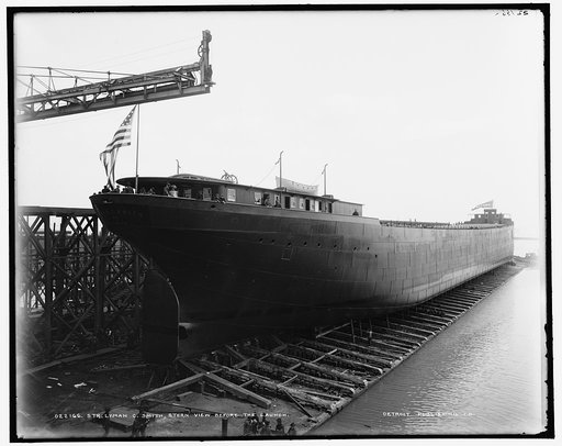 Str. Lyman C. Smith, stern view before the launch