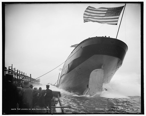 The Launch of Str. Frank J. Hecker